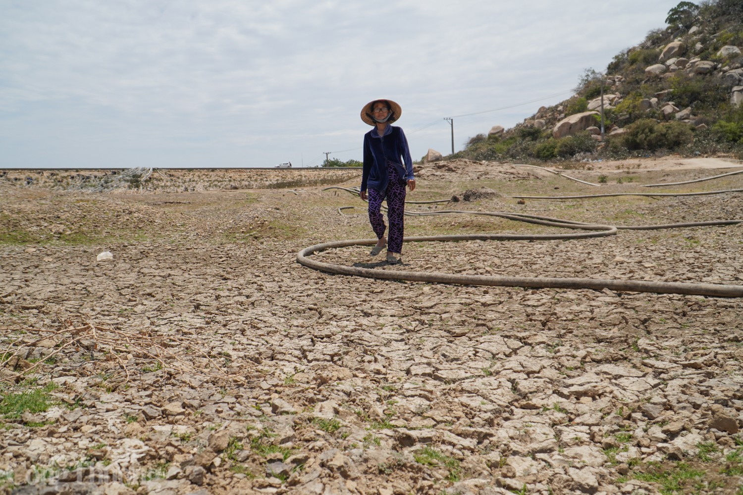 Tận thấy hồ thủy lợi ở Ninh Thuận cạn trơ đáy Tận thấy hồ thủy lợi ở Ninh Thuận cạn trơ đáy