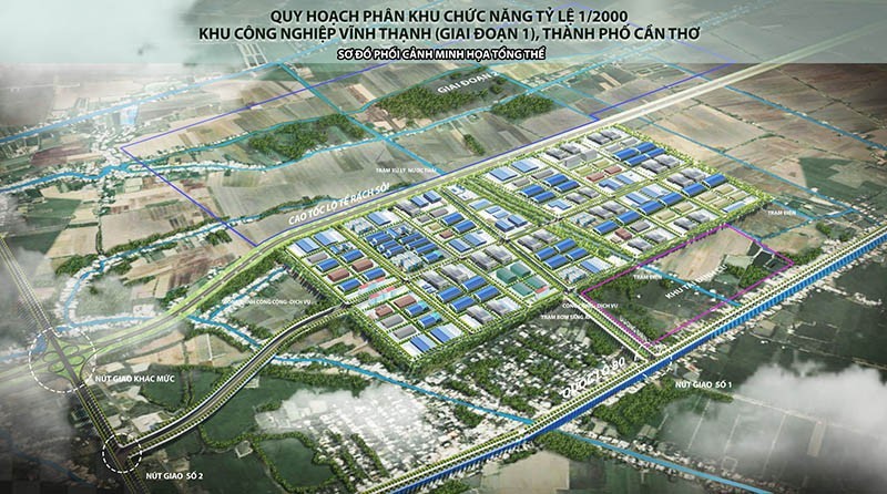 Phối cảnh dự án Khu công nghiệp VSIP Cần Thơ. Phối cảnh dự án Khu công nghiệp VSIP Cần Thơ.