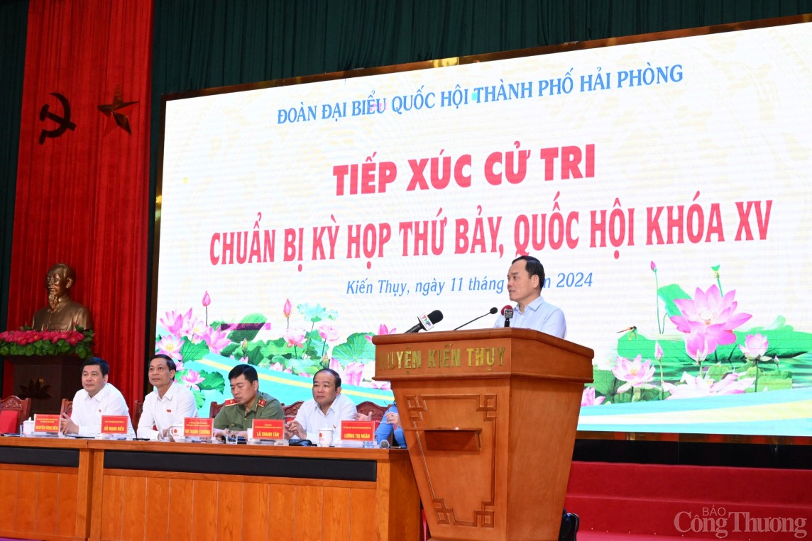 Bộ trưởng Nguyễn Hồng Diên và Đoàn đại biểu Quốc hội thành phố Hải Phòng tiếp xúc cử tri Bộ trưởng Nguyễn Hồng Diên và Đoàn đại biểu Quốc hội thành phố Hải Phòng tiếp xúc cử tri