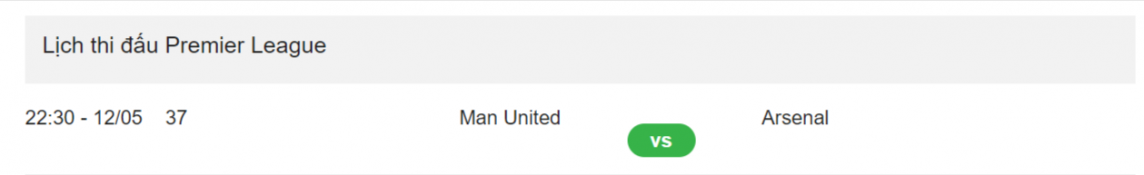 Lịch thi đấu bóng đá hôm nay ngày 12/5 mới nhất: Đại chiến Man United – Arsenal, Thanh Hóa - Bình Dương, CAHN – Khánh Hòa, Hải Phòng- Quảng Nam