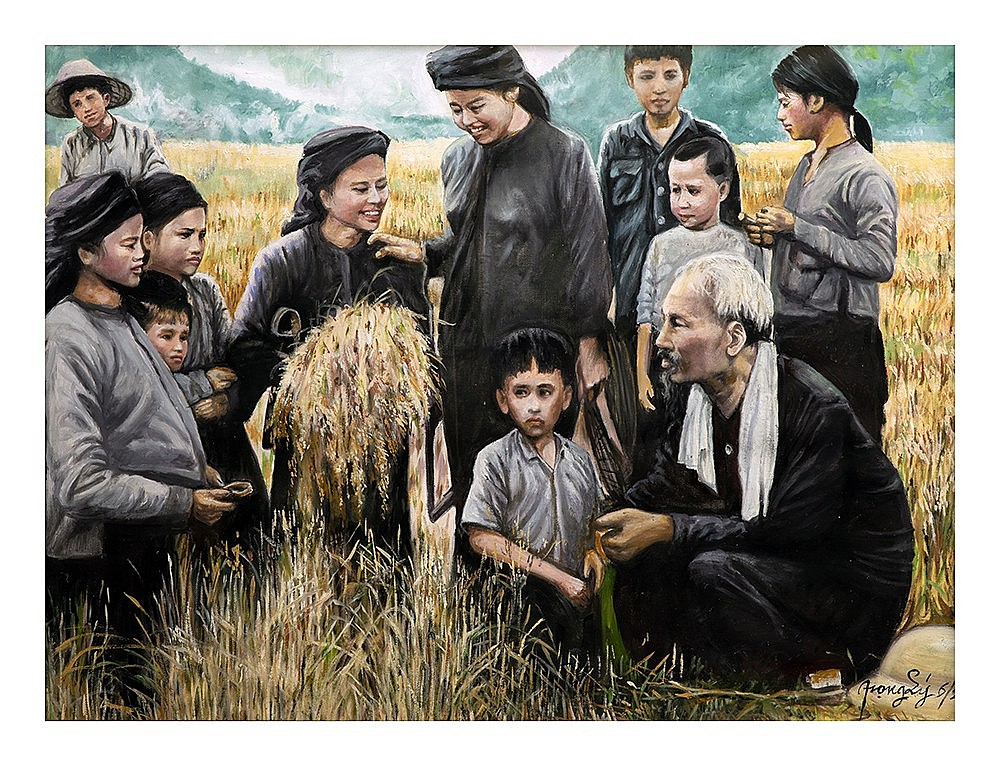 Chân dung Chủ tịch Hồ Chí Minh vĩ đại và bình dị qua 55 tác phẩm hội họa Chân dung Chủ tịch Hồ Chí Minh vĩ đại và bình dị qua 55 tác phẩm hội họa