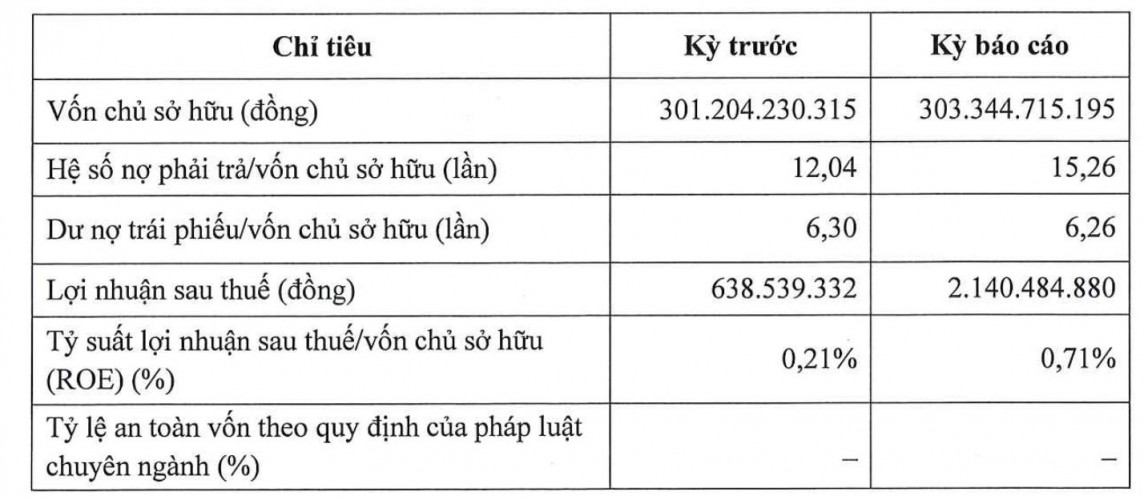 Lợi nhuận chỉ 2 tỷ đồng, Công ty Đầu tư Nguyên Bình bất ngờ