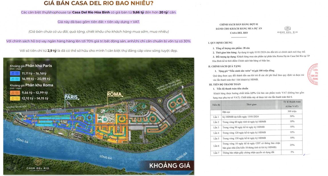 Dự án Casa Del Rio được quảng cáo, chào bán trên nhiều website - (Ảnh: Ngân Nga). Công ty Trung Minh Dự án Casa Del Rio được quảng cáo, chào bán trên nhiều website - (Ảnh: Ngân Nga).