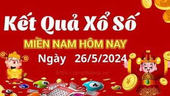 XSMN 26/5, Kết quả xổ số miền Nam hôm nay 26/5/2024, xổ số miền Nam ngày 26 tháng 5,trực tiếp XSMN 26/5
