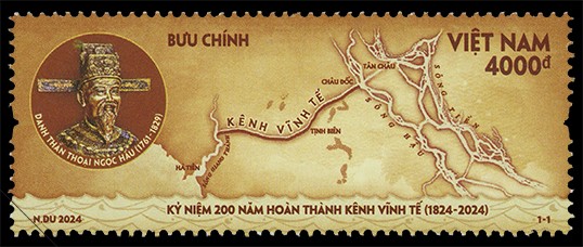 Ra mặt bộ tem “Kỷ niệm 200 năm hoàn thành kênh Vĩnh Tế (1824-2024)”