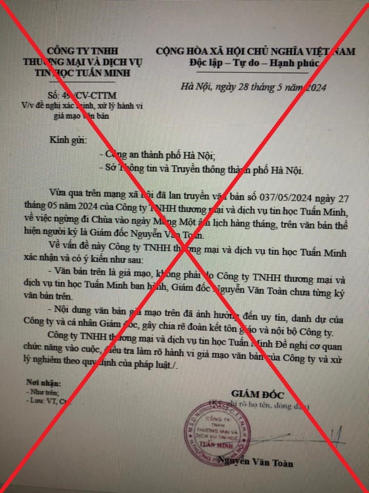 Thật, giả văn bản của một công ty tuyên bố ngừng vào chùa cúng dường? Thật, giả văn bản của một công ty tuyên bố ngừng vào chùa cúng dường?