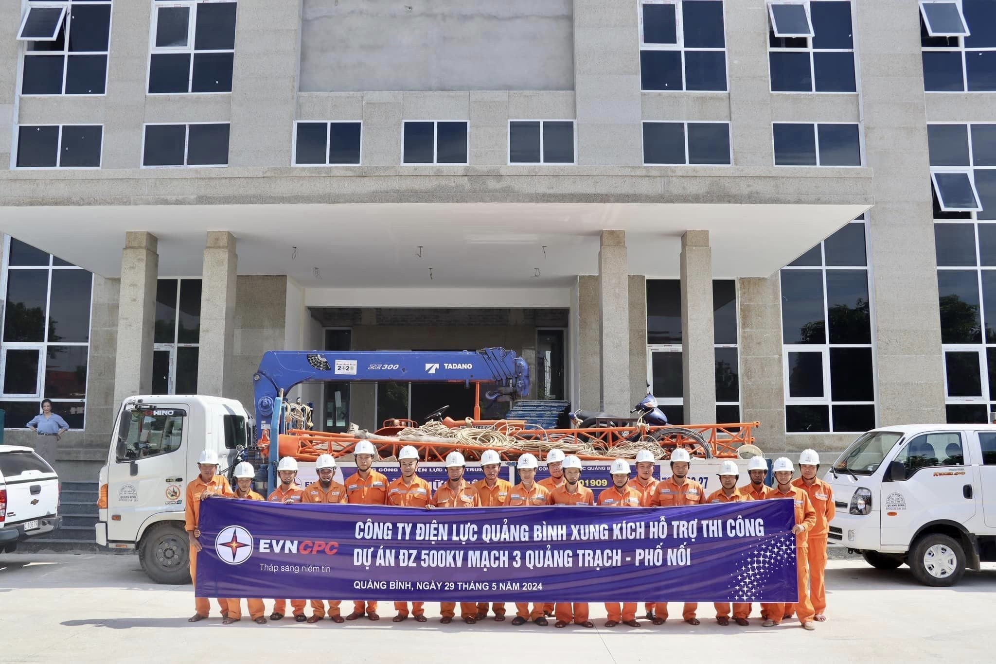 EVNCPC hỗ trợ hoàn thành dự án đường dây 500kV mạch 3 Quảng Trạch - Phố Nối EVNCPC hỗ trợ hoàn thành dự án đường dây 500kV mạch 3 Quảng Trạch - Phố Nối