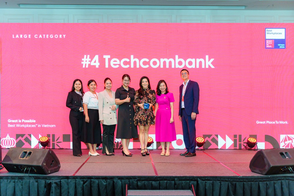 Techcombank tiếp tục lọt top bảng xếp hạng “Nơi làm việc tốt nhất Việt Nam” 2024 Techcombank tiếp tục lọt top bảng xếp hạng “Nơi làm việc tốt nhất Việt Nam” 2024