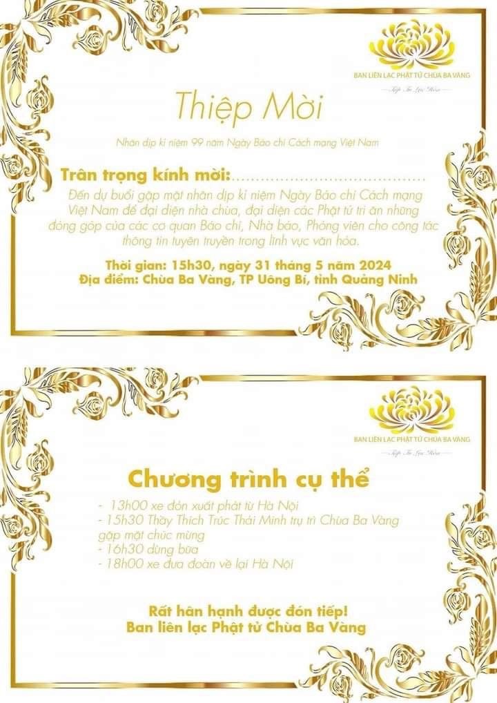 Lùm xùm thông tin chùa Ba Vàng tổ chức gặp mặt báo chí: Cơ quan chức năng nói gì? Lùm xùm thông tin chùa Ba Vàng tổ chức gặp mặt báo chí: Cơ quan chức năng nói gì?