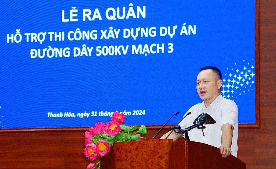 Thanh Hóa: Xung kích ra quân hỗ trợ thi công xây dựng dự án đường dây 500kV mạch 3 Thanh Hóa: Xung kích ra quân hỗ trợ thi công xây dựng dự án đường dây 500kV mạch 3