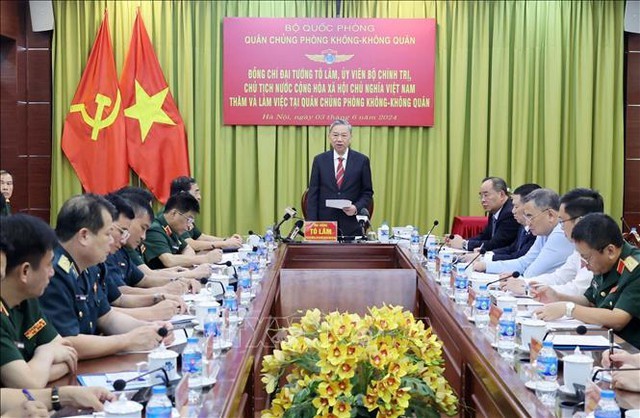Chủ tịch nước Tô Lâm thăm và làm việc tại Quân chủng Phòng không - Không quân Chủ tịch nước Tô Lâm thăm và làm việc tại Quân chủng Phòng không - Không quân