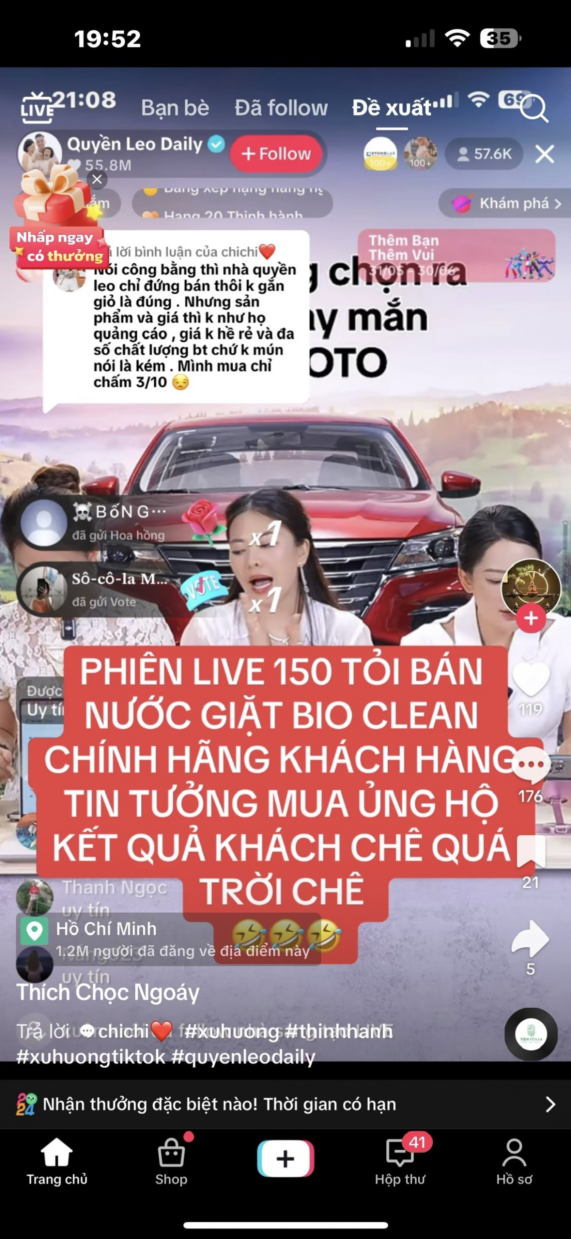 Nồi cơm điện phiên livestream trăm tỷ nhà Quyền Leo bị 'bóc' là hàng tồn kho Nồi cơm điện phiên livestream trăm tỷ nhà Quyền Leo bị 'bóc' là hàng tồn kho