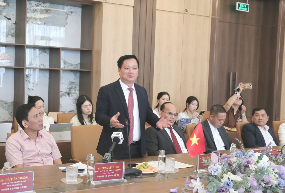 Mở rộng cơ hội hợp tác, thu hút đầu tư từ các tập đoàn Hàn Quốc vào tỉnh Thái Bình Mở rộng cơ hội hợp tác, thu hút đầu tư từ các tập đoàn Hàn Quốc vào tỉnh Thái Bình