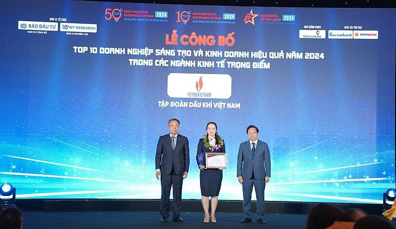 Petrovietnam được vinh danh Top đầu các doanh nghiệp Sáng tạo và Kinh doanh hiệu quả Việt Nam 2024 Petrovietnam được vinh danh Top đầu các doanh nghiệp Sáng tạo và Kinh doanh hiệu quả Việt Nam 2024