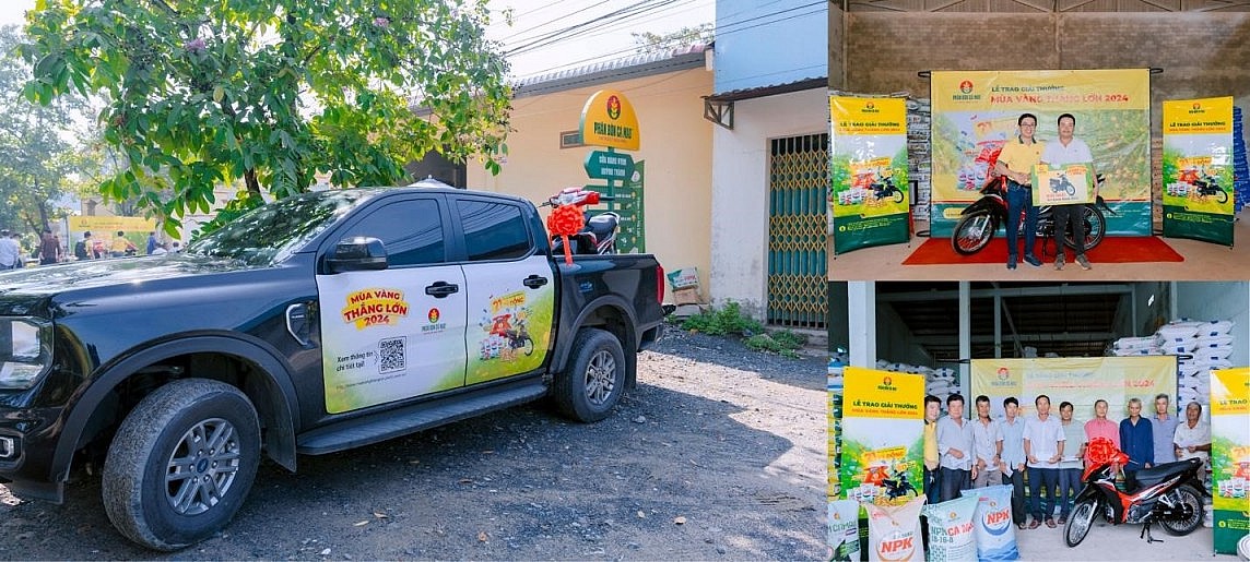 Những chuyến xe chở giải thưởng là xe máy và nhẫn vàng đang được Phân Bón Cà Mau triển khai đồng loạt tại các địa phương có người trúng giải Những chuyến xe chở giải thưởng là xe máy và nhẫn vàng đang được Phân Bón Cà Mau triển khai đồng loạt tại các địa phương có người trúng giải