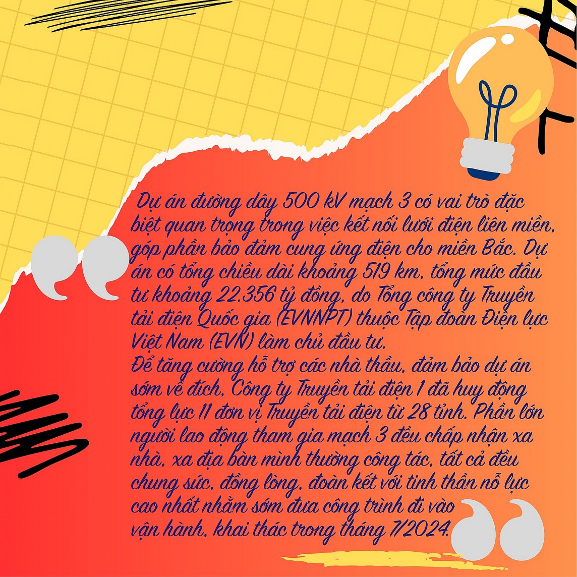 Bài 3: Thi công đường dây 500kV mạch 3: Sức mạnh từ đoàn kết, sáng tạo Bài 3: Thi công đường dây 500kV mạch 3: Sức mạnh từ đoàn kết, sáng tạo
