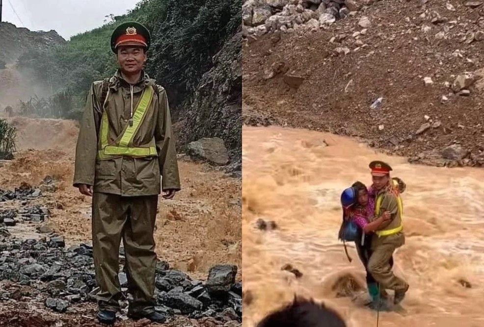Cảm động hình ảnh chiến sĩ công an dũng cảm cứu người giữa dòng lũ xiết, xứng danh "vì dân phục vụ" Cảm động hình ảnh chiến sĩ công an dũng cảm cứu người giữa dòng lũ xiết, xứng danh "vì dân phục vụ"