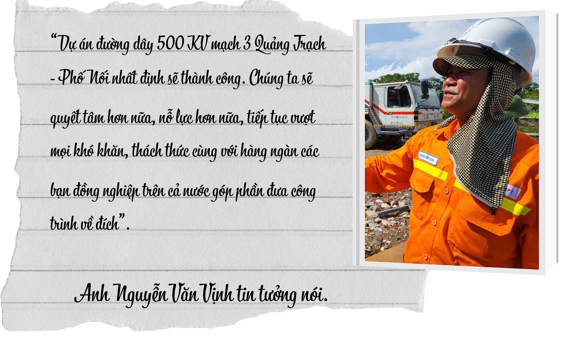 Những “Chiến binh dũng cảm” trên công trường đường dây 500kV mạch 3 Những “Chiến binh dũng cảm” trên công trường đường dây 500kV mạch 3