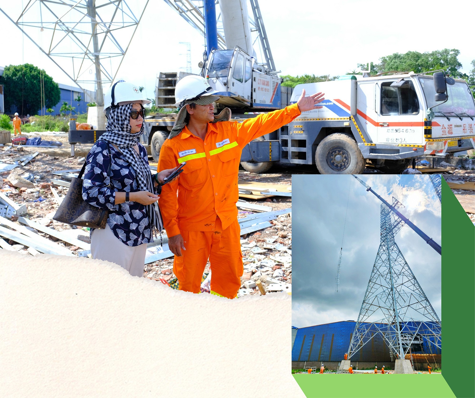 Những “Chiến binh dũng cảm” trên công trường đường dây 500kV mạch 3 Những “Chiến binh dũng cảm” trên công trường đường dây 500kV mạch 3