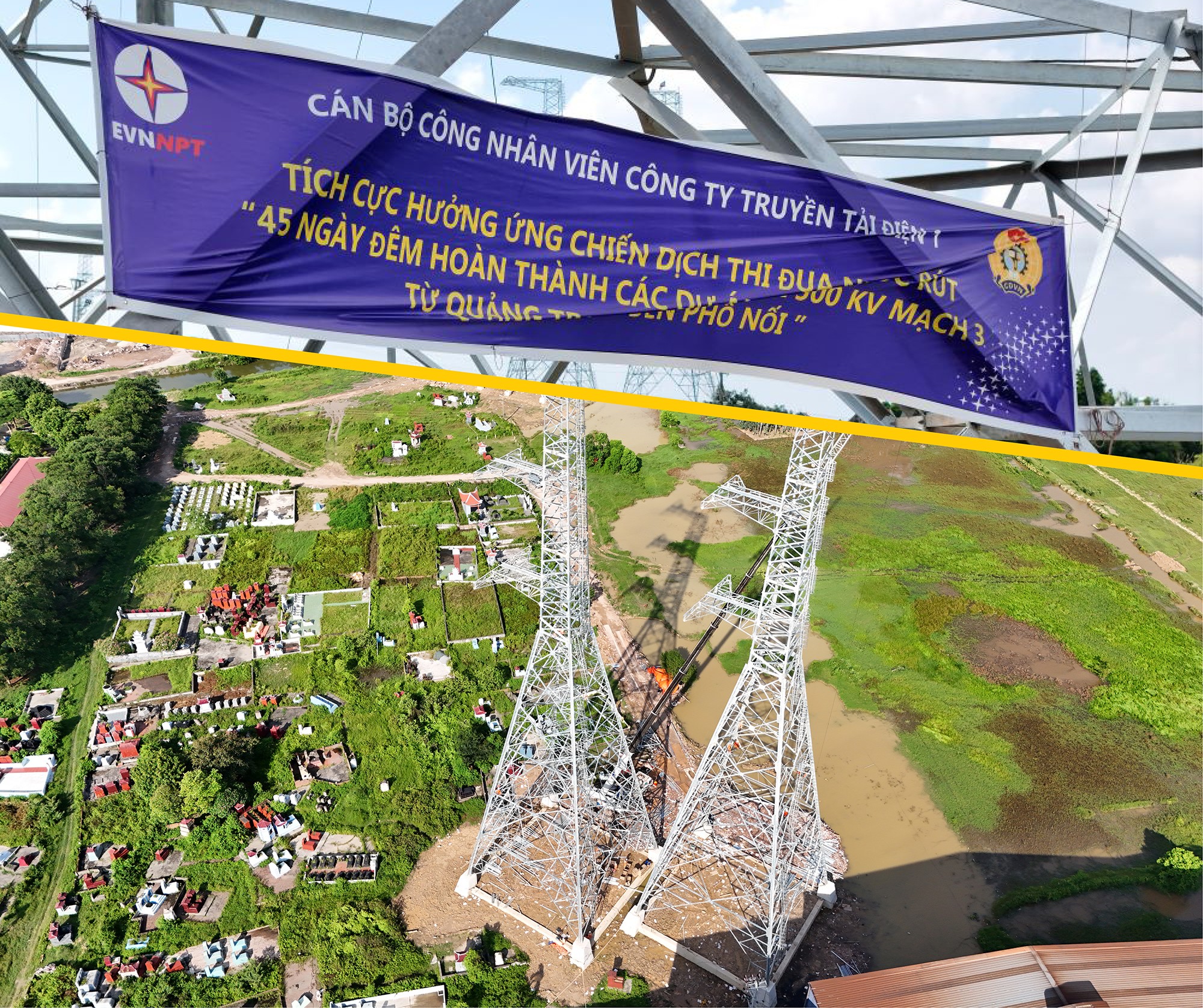 Những “Chiến binh dũng cảm” trên công trường đường dây 500kV mạch 3 Những “Chiến binh dũng cảm” trên công trường đường dây 500kV mạch 3