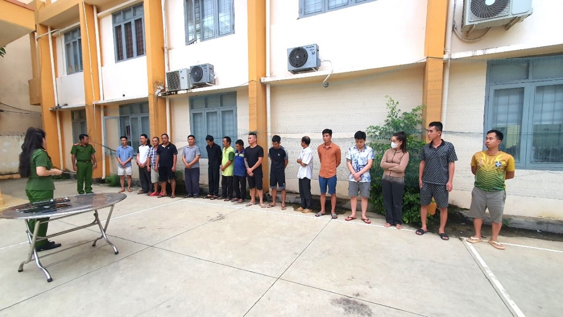 Các đối tượng trong đường dây cá độ bóng đá quy mô cực lớn (An Các đối tượng trong đường dây cá độ bóng đá quy mô cực lớn (An