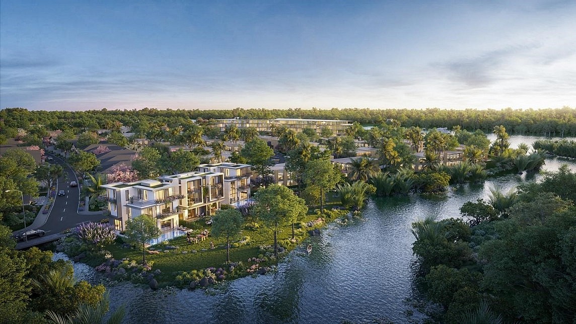 Các tầng cây xanh ôm ấp từng căn nhà phố tại dự án. Các tầng cây xanh ôm ấp từng căn nhà phố tại dự án.