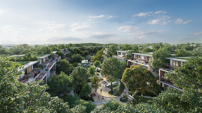 Không gian sống với mật độ mảng xanh 32m2/ người tại Blue Forest Không gian sống với mật độ mảng xanh 32m2/ người tại Blue Forest