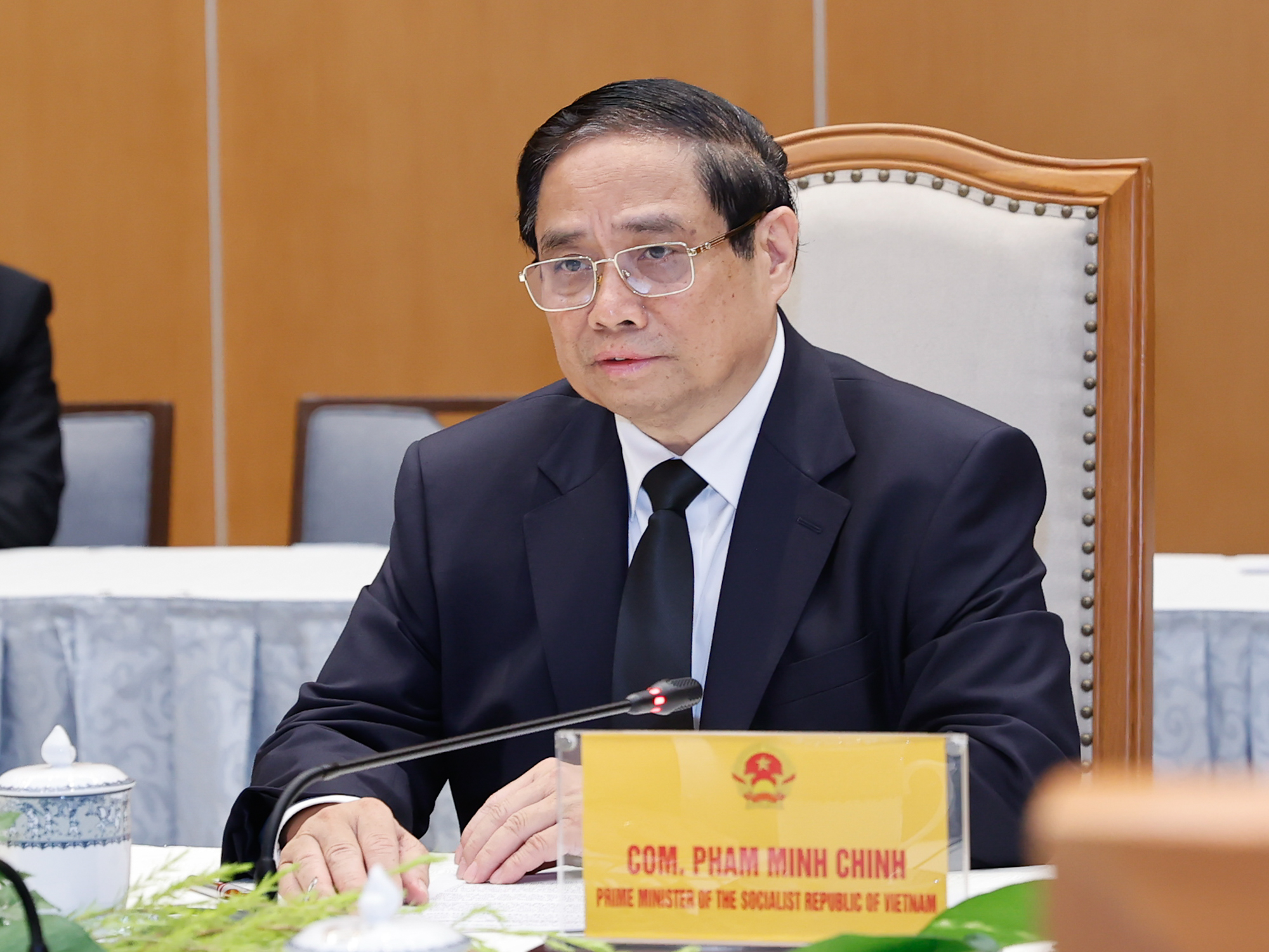 Thủ tướng Phạm Minh Chính gặp Tổng Bí thư, Chủ tịch nước Lào- Ảnh 3. Thủ tướng Phạm Minh Chính gặp Tổng Bí thư, Chủ tịch nước Lào- Ảnh 3.