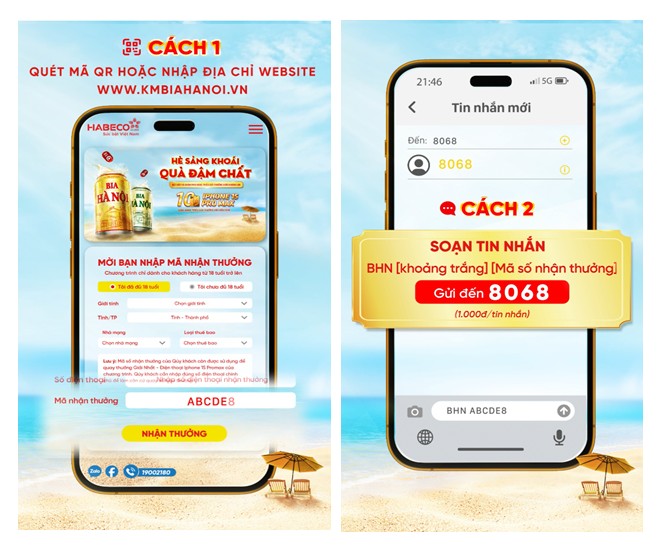 Trúng ngay Iphone 15 Promax với Chương trình khuyến mại  “Hè sảng khoái,  Quà đậm chất” cùng Bia Hà Nội Trúng ngay Iphone 15 Promax với Chương trình khuyến mại  “Hè sảng khoái,  Quà đậm chất” cùng Bia Hà Nội