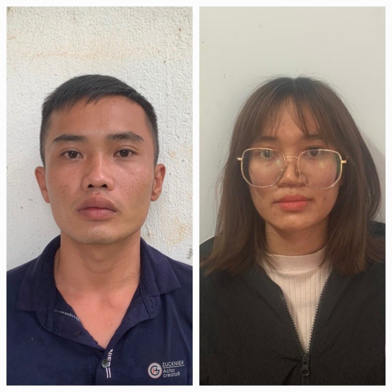 Hai bị can: Hoài Nhân và Thu Ngà. Hai bị can: Hoài Nhân và Thu Ngà.