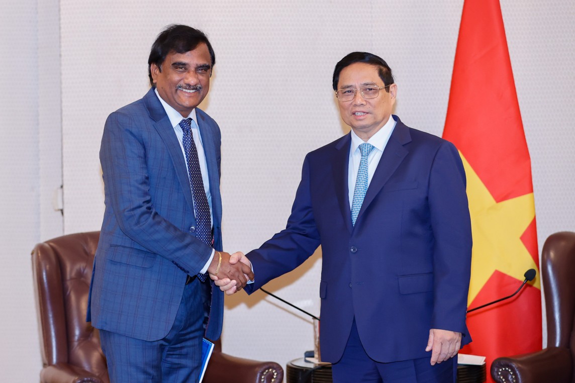 Thủ tướng tiếp ông P. Ramesh Babu, Chủ tịch, Giám đốc điều hành tập đoàn SMS Pharmaceuticals - Ảnh: VGP/Nhật Bắc Thủ tướng tiếp ông P. Ramesh Babu, Chủ tịch, Giám đốc điều hành tập đoàn SMS Pharmaceuticals - Ảnh: VGP/Nhật Bắc