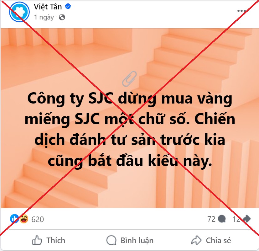 Tổ chức khủng bố Việt Tân và trò trơ tráo “thổi giá” thị trường vàng
