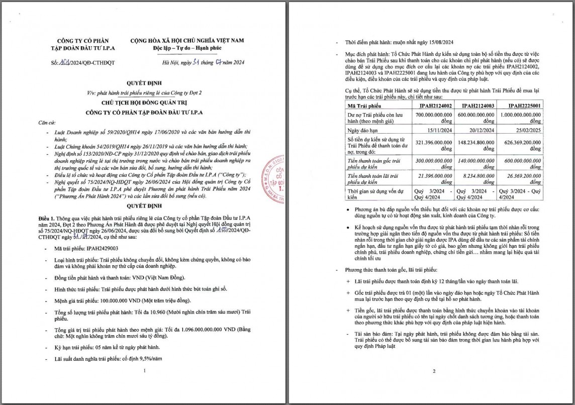 IPA muốn phát hành gần 1.100 tỷ đồng trái phiếu để đảo nợ