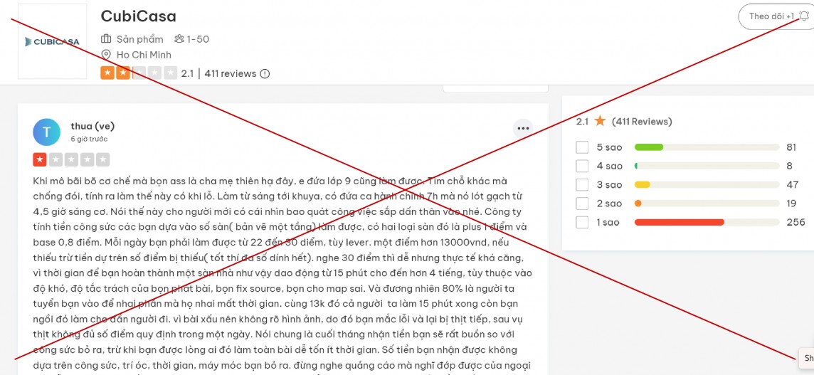 Những review dài cả trang A4 với đánh giá trung bình từ 1 – 2 sao với những nhận xét “h*am”, “ nếu có 0 sao sẽ vote 0 sao”, “âm điểm từ lãnh đạo đi xuống”,… ( ảnh: chụp màn hình) Những review dài cả trang A4 với đánh giá trung bình từ 1 – 2 sao với những nhận xét “h*am”, “ nếu có 0 sao sẽ vote 0 sao”, “âm điểm từ lãnh đạo đi xuống”,… ( ảnh: chụp màn hình)