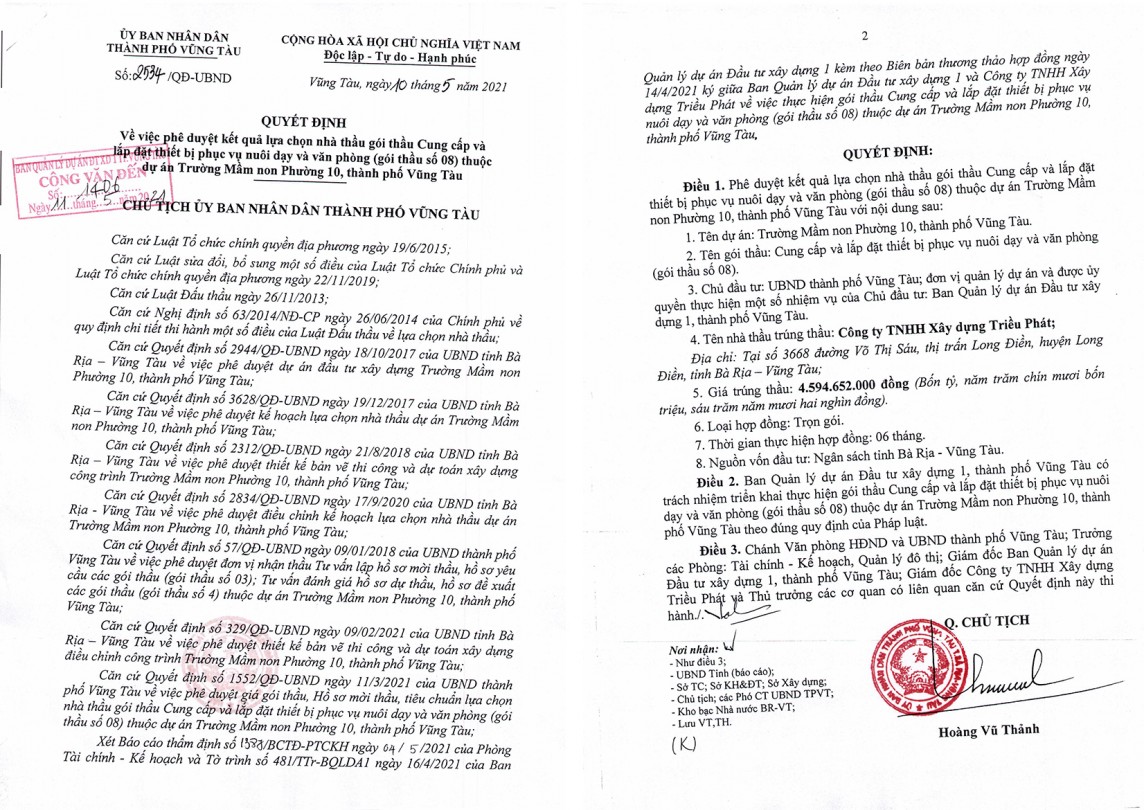 Công ty Triều Phát - nhà thầu ‘siêu may mắn” tại Bà Rịa - Vũng Tàu Công ty Triều Phát - nhà thầu ‘siêu may mắn” tại Bà Rịa - Vũng Tàu