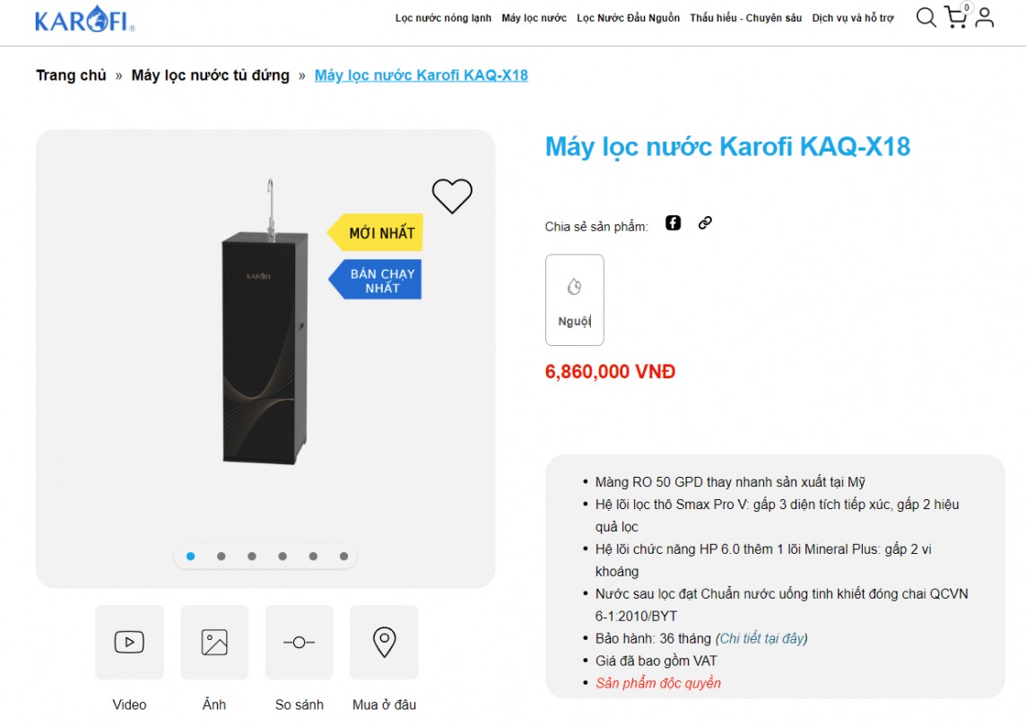 Quảng cáo máy lọc nước đạt QCVN 6-1:2010/BYT, Karofi có đang lừa dối người tiêu dùng? Quảng cáo máy lọc nước đạt QCVN 6-1:2010/BYT, Karofi có đang lừa dối người tiêu dùng?