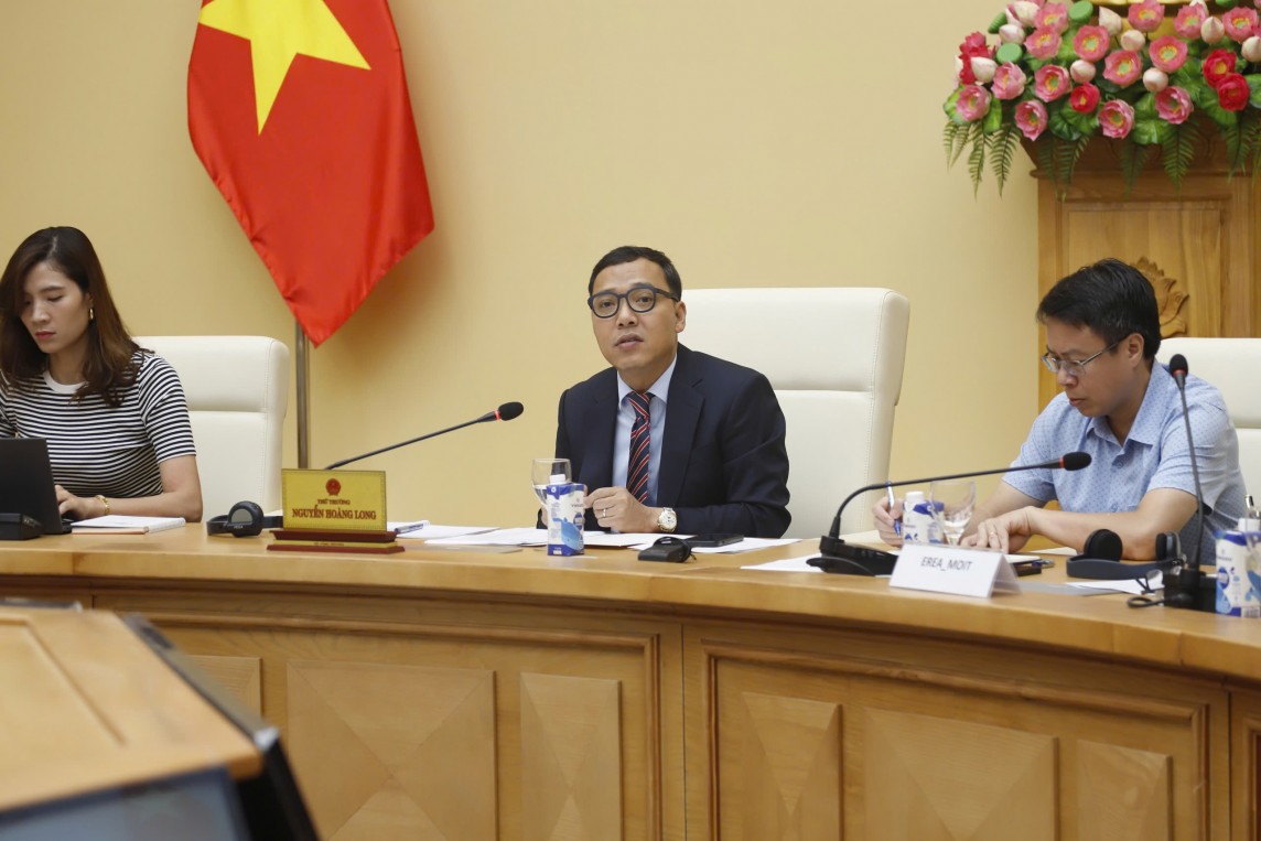 Thứ trưởng Nguyễn Hoàng Long làm việc với UNDP về JEPT Thứ trưởng Nguyễn Hoàng Long làm việc với UNDP về JEPT