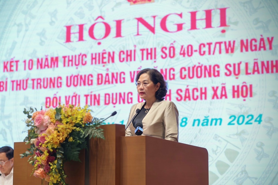 Thống đốc Ngân hàng Nhà nước Nguyễn Thị Hồng phát biểu tị hội nghị - Ảnh: VGP/Nhật Bắc Thống đốc Ngân hàng Nhà nước Nguyễn Thị Hồng phát biểu tị hội nghị - Ảnh: VGP/Nhật Bắc