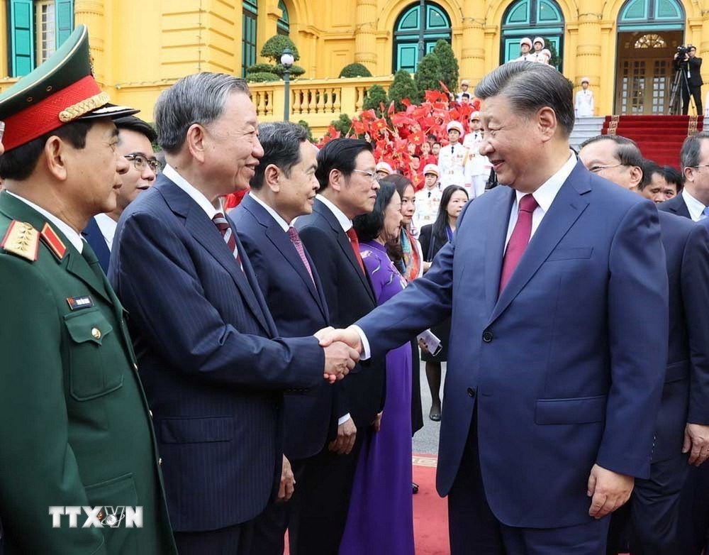 Tổng Bí thư, Chủ tịch nước Trung Quốc Tập Cận Bình trong chuyến thăm cấp Nhà nước tới Việt Nam tháng 12/2023. (Ảnh: Trí Dũng/TTXVN) ttxvn_1608_ctn to lam tap can binh.jpg