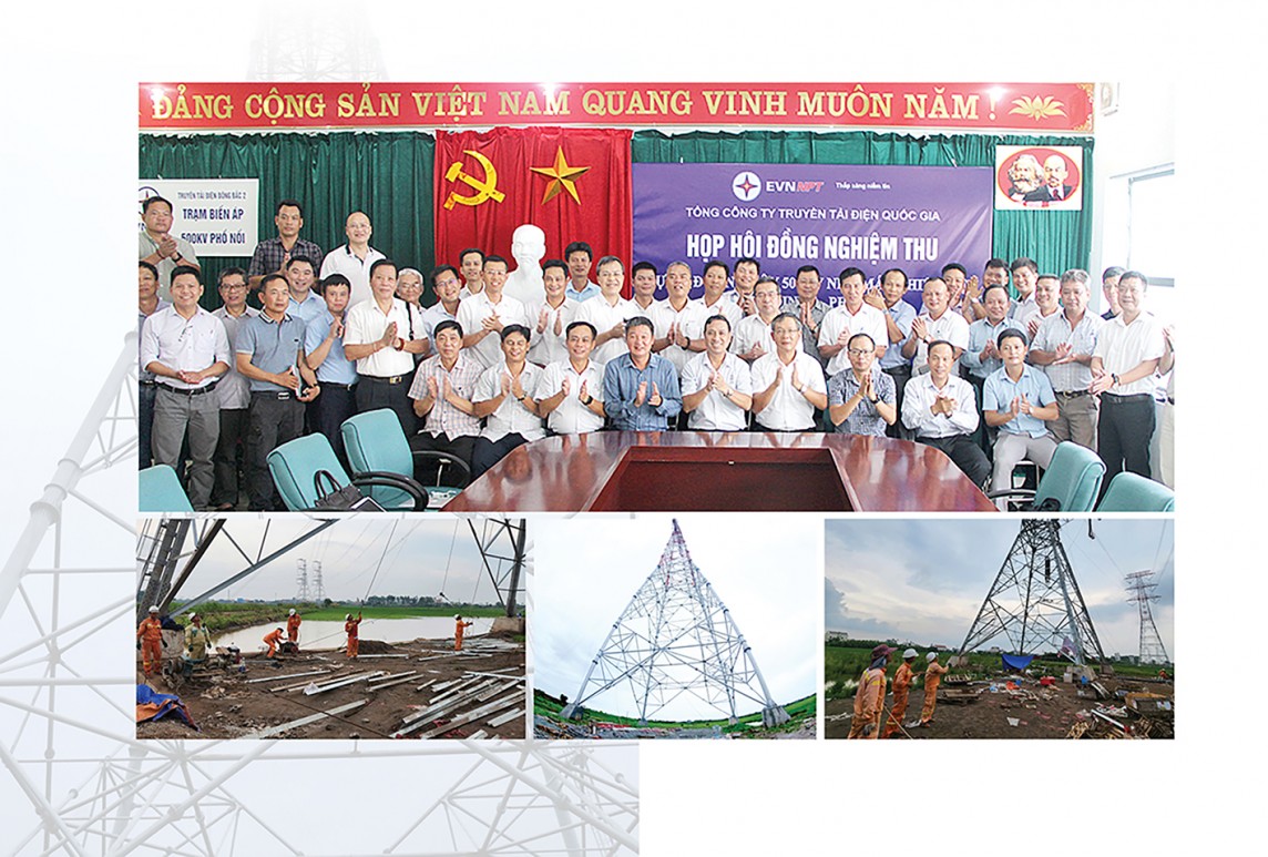 Trước giờ đóng điện đường dây 500kV mạch 3, cung đoạn Nam Định 1- Phố Nối Trước giờ đóng điện đường dây 500kV mạch 3, cung đoạn Nam Định 1- Phố Nối