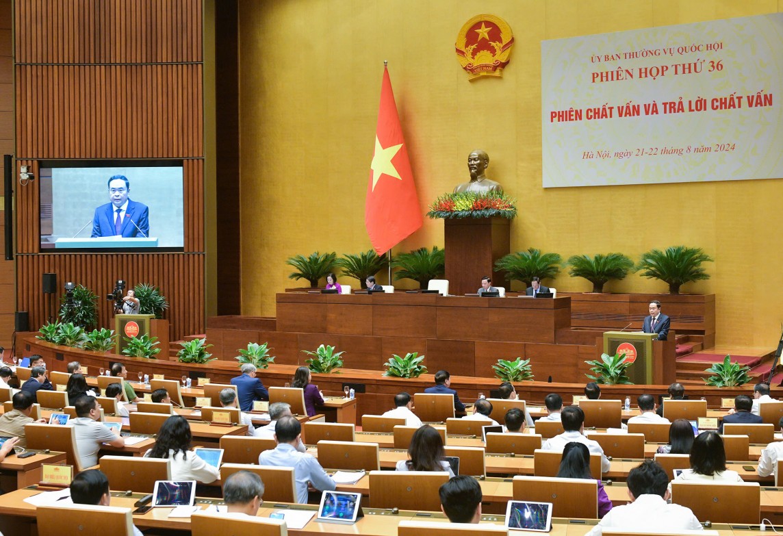 Chủ tịch Quốc hội Trần Thanh Mẫn phát biểu khai mạc phiên chất vấn và trả lời chất vấn Chủ tịch Quốc hội Trần Thanh Mẫn phát biểu khai mạc phiên chất vấn và trả lời chất vấn