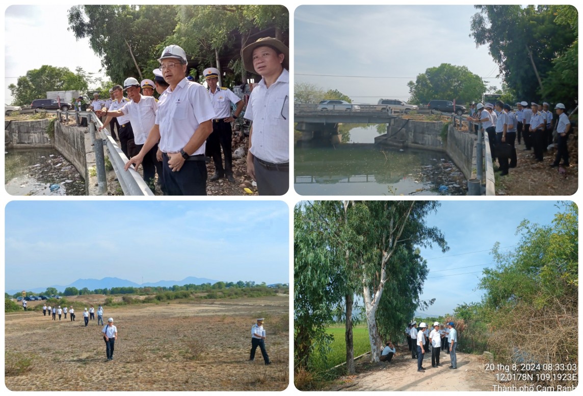 Đoàn công tác kiểm tra hiện trường tuyến đường dây 110kV dự án Trạm biến áp 110kV Sân bay Cam Ranh và đấu nối (Ảnh: PC Khánh Hòa) Đoàn công tác kiểm tra hiện trường tuyến đường dây 110kV dự án Trạm biến áp 110kV Sân bay Cam Ranh và đấu nối (Ảnh: PC Khánh Hòa)