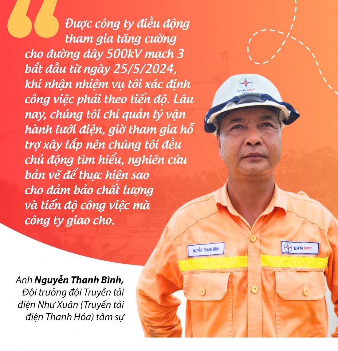 Thợ truyền tải ‘Vượt nắng, thắng mưa’ trước giờ đóng điện đường dây 500kV mạch 3 Thợ truyền tải ‘Vượt nắng, thắng mưa’ trước giờ đóng điện đường dây 500kV mạch 3