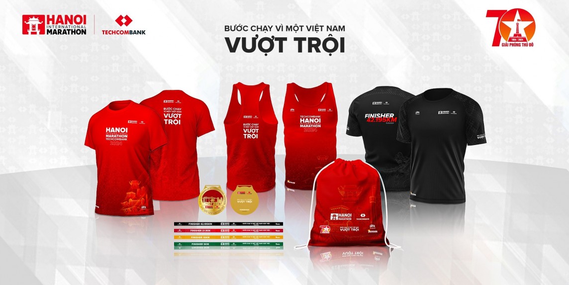 Giải Marathon Quốc tế Hà Nội Techcombank ra mắt bộ vật phẩm phiên bản đặc biệt Giải Marathon Quốc tế Hà Nội Techcombank ra mắt bộ vật phẩm phiên bản đặc biệt