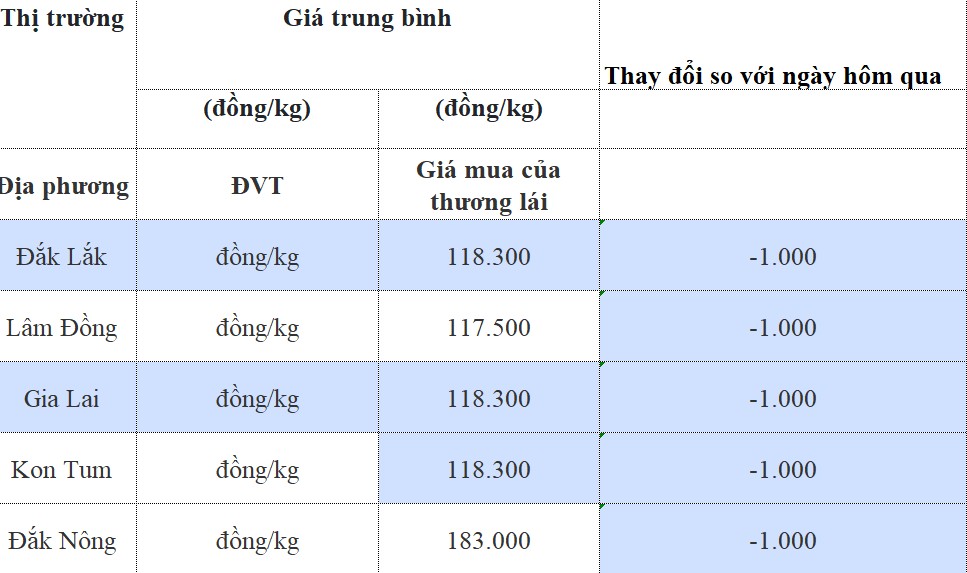 Giá cà phê hôm nay 24/8/2024: