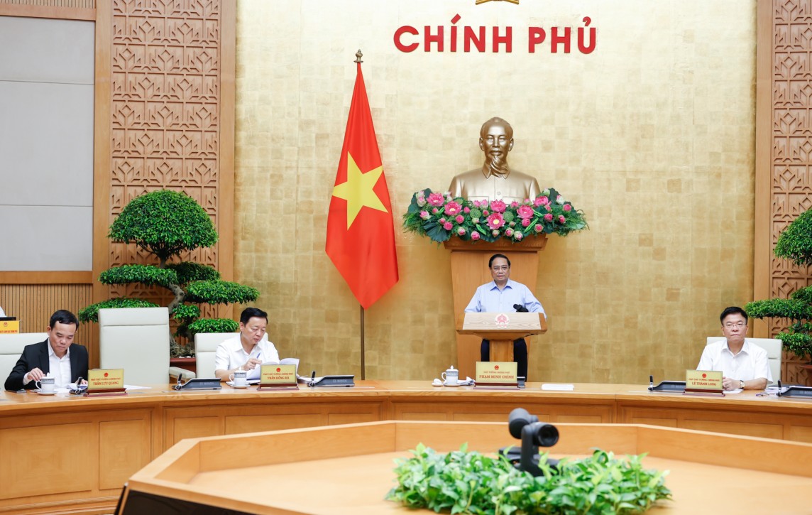 Thủ tướng Phạm Minh Chính chủ trì Phiên họp Chính phủ chuyên đề về xây dựng pháp luật tháng 8/2024 - Ảnh: VGP/Nhật Bắc Thủ tướng Phạm Minh Chính chủ trì Phiên họp Chính phủ chuyên đề về xây dựng pháp luật tháng 8/2024 - Ảnh: VGP/Nhật Bắc