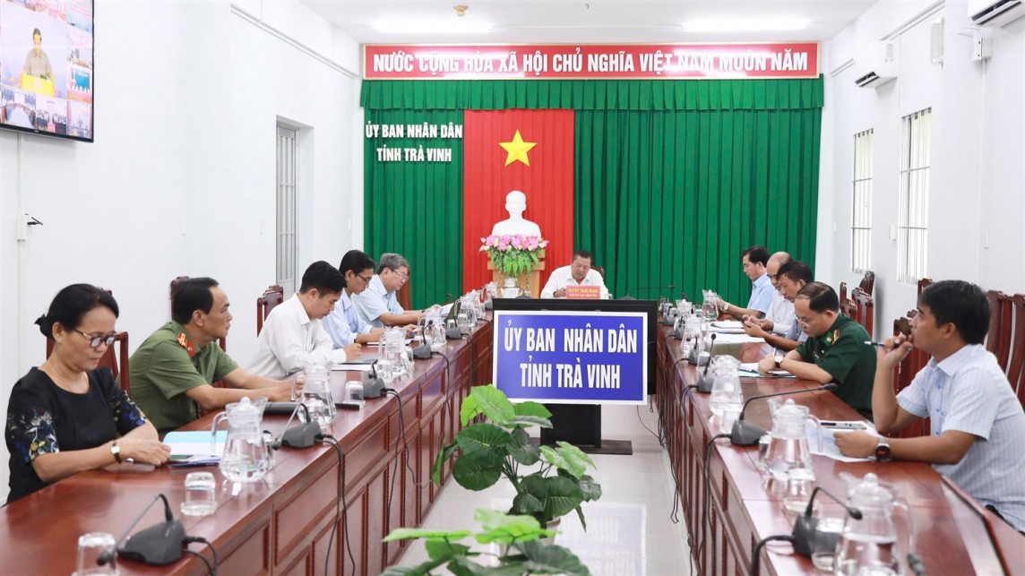Đại biểu tham dự tại điểm cầu tỉnh Trà Vinh.(Ảnh: UBND Trà Vinh) Đại biểu tham dự tại điểm cầu tỉnh Trà Vinh.(Ảnh: UBND Trà Vinh)