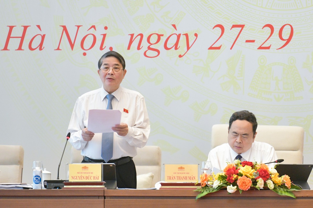 Phó Chủ tịch Quốc hội Nguyễn Đức Hải phát biểu kết luận nội dung thảo luận Phó Chủ tịch Quốc hội Nguyễn Đức Hải phát biểu kết luận nội dung thảo luận