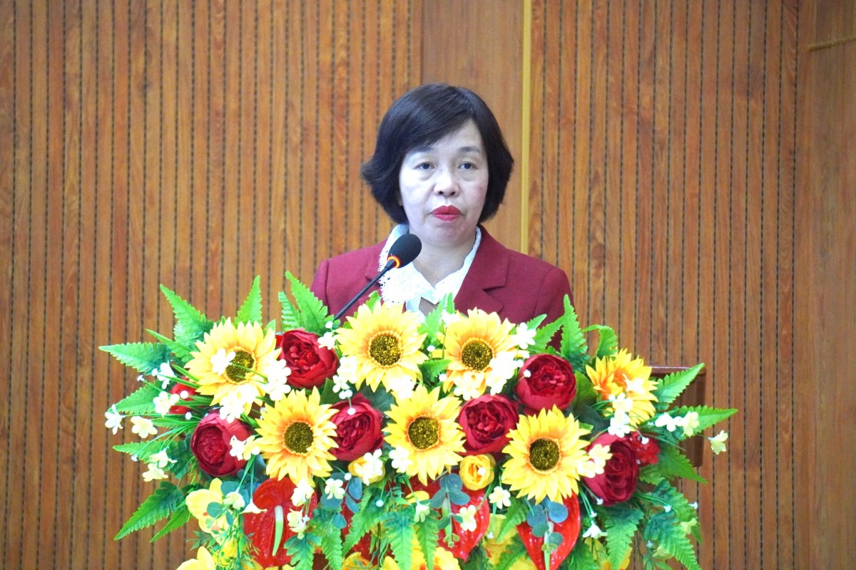 Bà Lê Thị Thục, Phó Giám đốc Sở Khoa học và Công nghệ phát biểu tại chương trình  Bà Lê Thị Thục, Phó Giám đốc Sở Khoa học và Công nghệ phát biểu tại chương trình