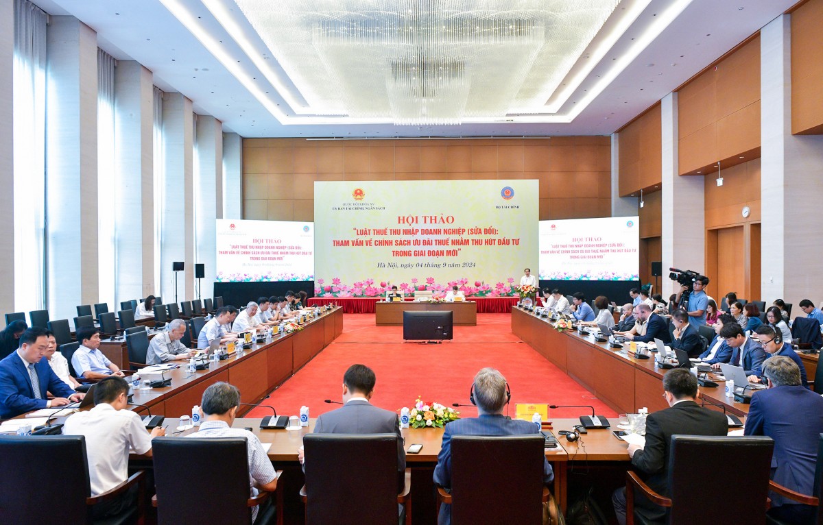 Hội thảo “Luật Thuế thu nhập doanh nghiệp (sửa đổi): Tham vấn về Chính sách ưu đãi thuế nhằm thu hút đầu tư trong giai đoạn mới” Hội thảo “Luật Thuế thu nhập doanh nghiệp (sửa đổi): Tham vấn về Chính sách ưu đãi thuế nhằm thu hút đầu tư trong giai đoạn mới”